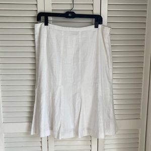 Etcetera White Linen Skirt, Size 12